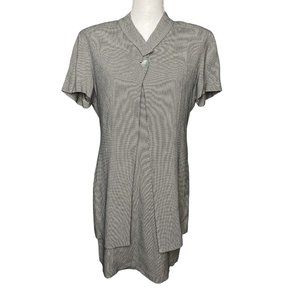 Vintage Scarlet Women’s Houndstooth Dress Black White Made In Usa Size 8